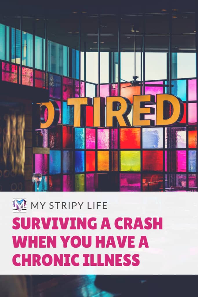 Pinterest image - surviving a crash when you have a chronic illness 
